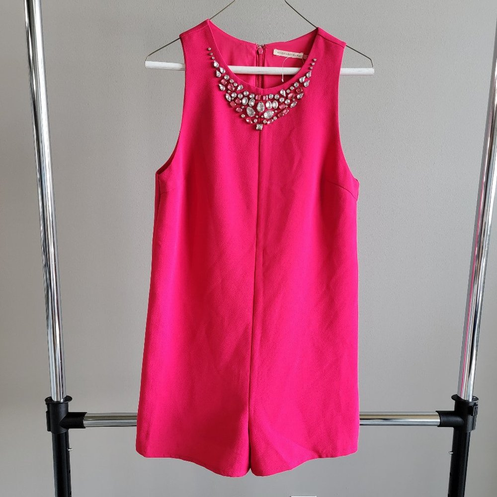 NWT Mustard Seed| Hot Pink Bedazzled Romper